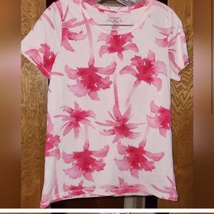 sonoma everyday tee with pink palm trees Largo